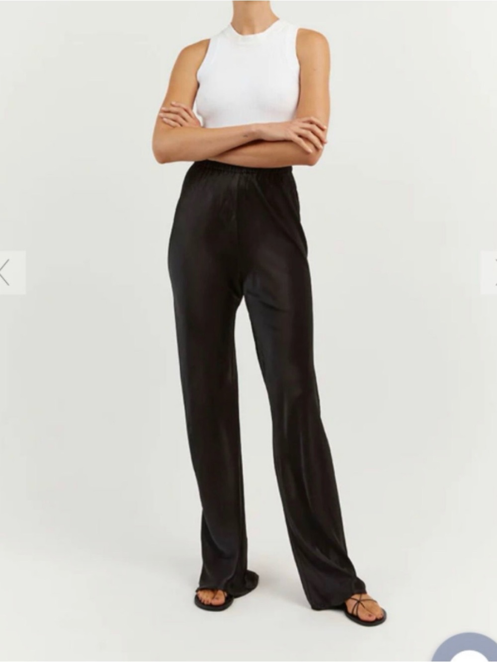 DISSH satin bias cut pants
